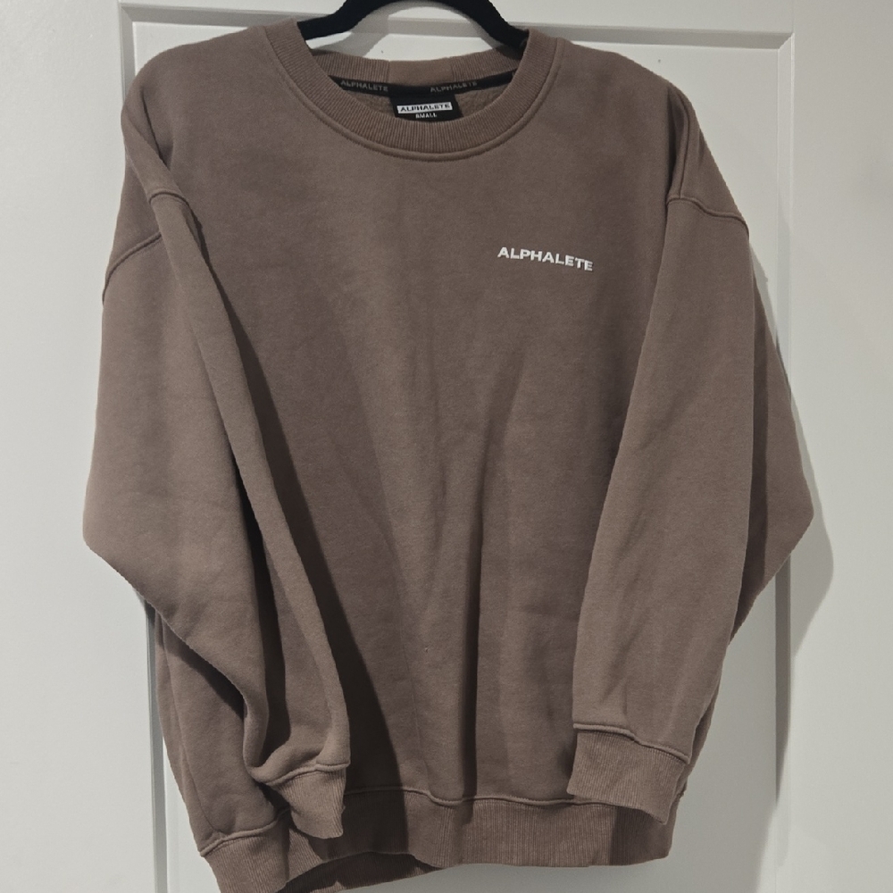 Alphalete Womens Taupe Crewneck Sweater